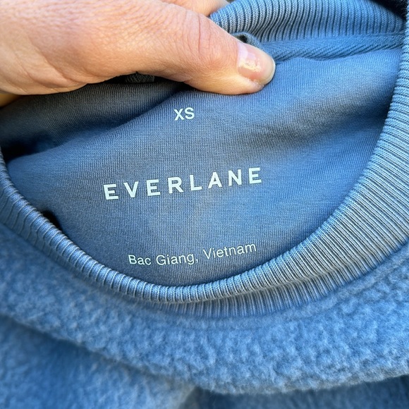Everlane 🔥 The ReNew Teddy Oversized Crew Sweatshirt RN 139393 Sz XS - Picture 5 of 7
